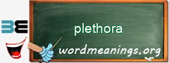 WordMeaning blackboard for plethora